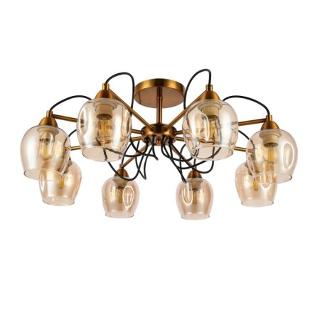 Ceiling EVOLUCE lamp. Sle110002-08. Acro. 8x60 watts, E27, 75x75x29 cm, bronze color-3