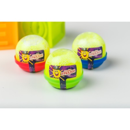 Slime, yellow, capsule with balls, 40 g-1