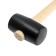 Kiyanka scrap, wooden handle, black rubber, 50 mm, 250 g