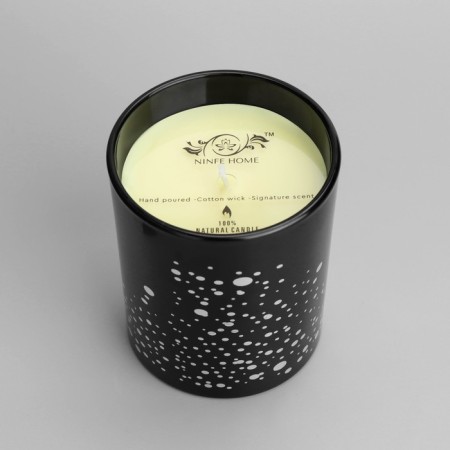 Aromatic candle "Silver Spot", blackberry, black glass-4