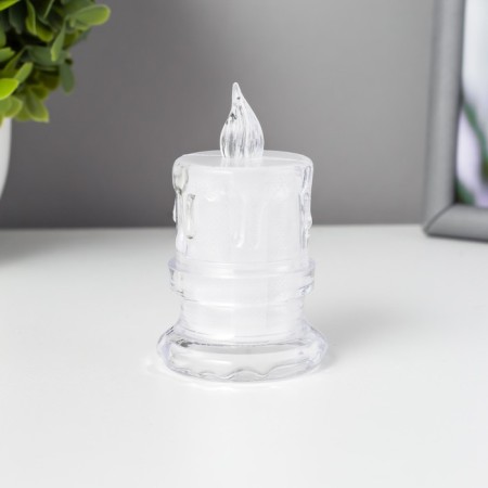 Nightlight "frosty candle" LED from 3XAG10 batteries 4.5x4.5x8 cm
