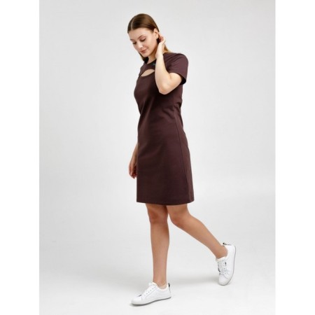 Women's dress "Three hearts", size 46, brown color-7