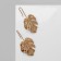 Monster metal earrings elongated, gold color