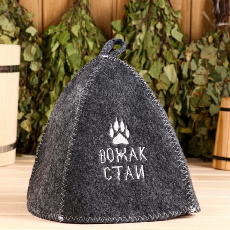 Bath hat "Flock leader", felt gray