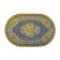 Towa Grace napkin, openwork, oval, 30x45 cm, blue/gold color