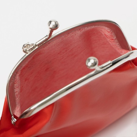 Women's wallet on the farmar, red color-1