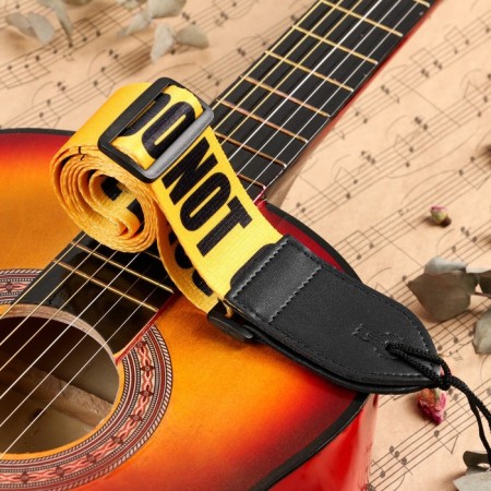 Police guitar belt, 60-117 x 5 cm, yellow-3