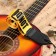 Police guitar belt, 60-117 x 5 cm, yellow