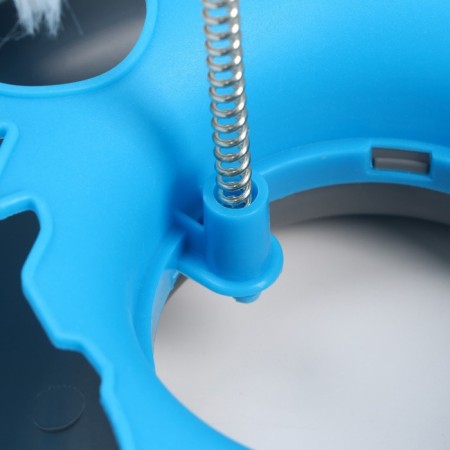 Cat toy "Mysterious Circle - Fish", Mouse on the spring and ball, 23 x 7 cm, blue/gray 79161-4
