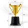 063V Cup, award figure, gold, plastic stand, 14.5 x 9 x 7.1 cm.