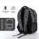 Backpack from textiles on lightning, Erich Krause, 1 pocket, black/white color