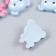 Decor for creativity plastic "Mishutka with pink bow" 2x2.5 cm