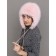 Children's fur cap, size 52, pink color