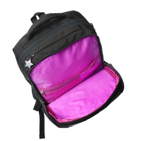 School backpack, 39 x 26 x 17 cm, Grizzly, "starfall", ergonomic back, black-7