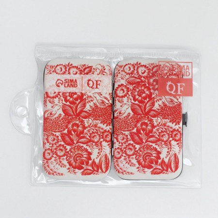 Manicure set "painting", 6 items, in a case, red, white-6