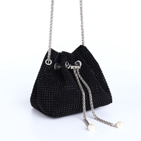 Female bag on a puff, black color-4