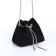 Female bag on a puff, black color