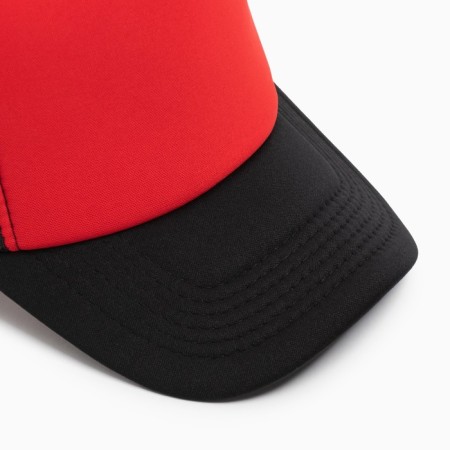 Baseball cap with minaku grid, red color, size 56-58-3