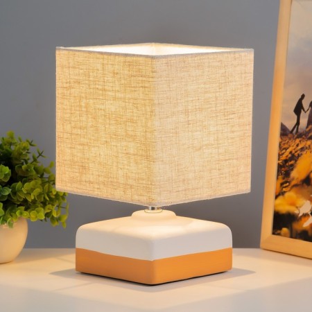 Bertin table lamp 1x40W E14 pr-1,6M white/Bezh 15x15x23.5cm-1