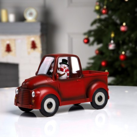 LED figure "Snowman machine" 22 × 11 × 9 cm, plastic, AAX3 batteries (not in the kit), USB, glow warm white-1