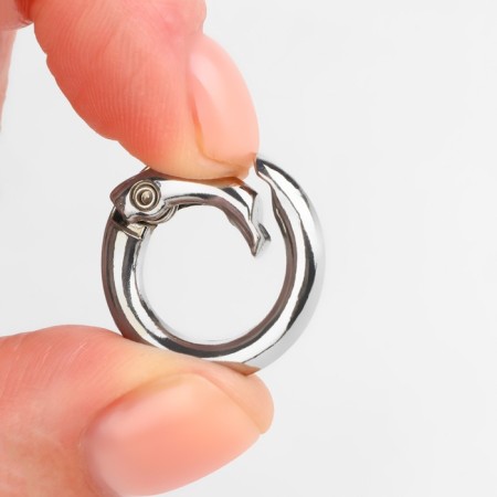 Karabin ring, d = 13/20 mm, thickness - 3.5 mm, silver color-2