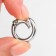 Karabin ring, d = 13/20 mm, thickness - 3.5 mm, silver color