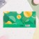 Money envelope "Happy birthday" circles on green, 16.5 x 8 cm