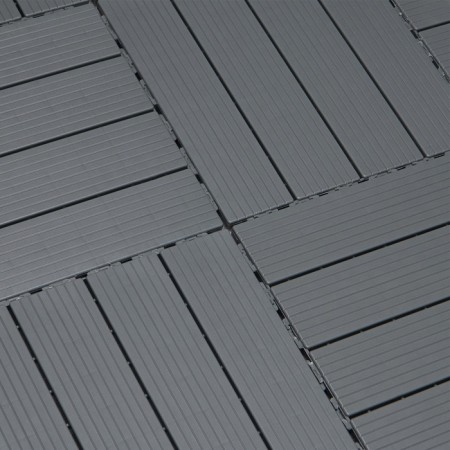 Garden tiles, paving, set - 10 pcs, plastic, dark gray, 30 x 30 x 2 cm-4