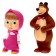 A set of rubber toys "Masha and the Bear"