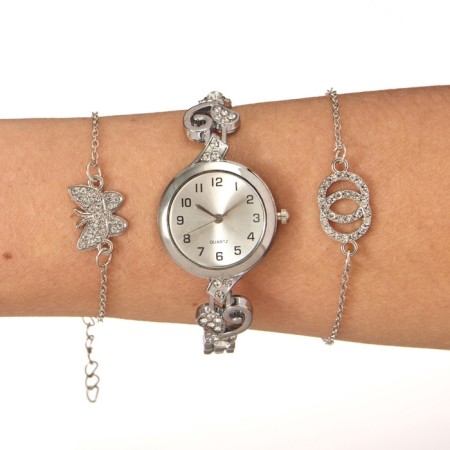 Gift set for women: Banding watch D-2.2 cm and bracelet, 2 pieces-1