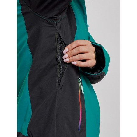 Ski costume female winter, size 42, dark green color-8