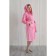 Women's bathrobe with a hood, size 48, pink, Makra