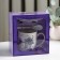Ceramic mug with a spoon on the Lavender stand, 330 ml, Mix drawing