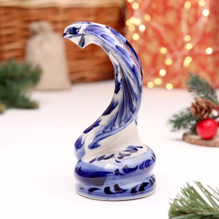 Souvenir "Snake", No. 1, Gzhel, 14 cm-1