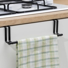 Holder for towels on the door, black color