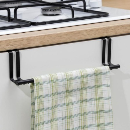 Holder for towels on the door, black color