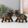 Polystone souvenir "Dark Elephant in Red Popone" MIX 12x6x12 cm