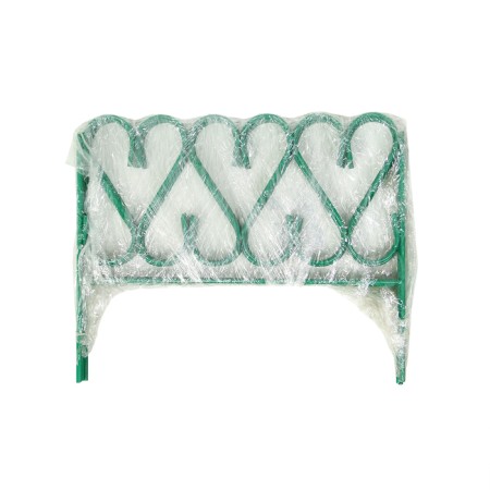 Decorative fence, 54 × 340 cm, 5 sections, metal, green, "elegant"-10