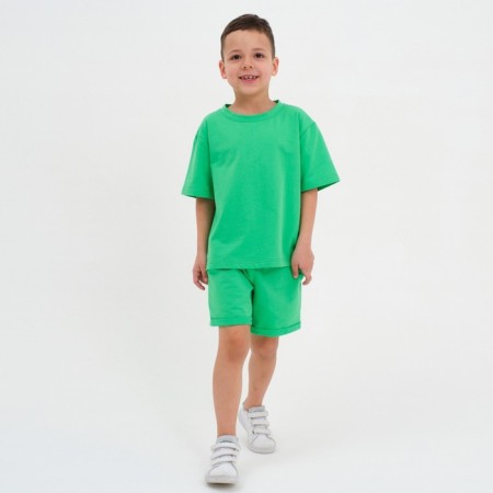 Kit for children (T-shirt, shorts) KAFTAN "BASIC Line" size 36 (134-140), green color-6
