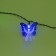Garland “thread” 4.5 m with nozzles “butterflies”, IP44, dark thread, 30 LED, glow blue/green, 2 modes, solar battery
