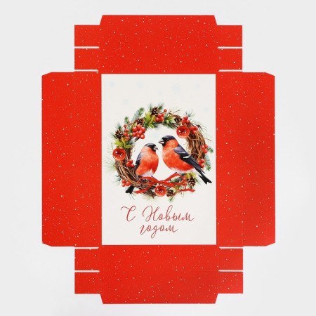 Folding box "Bullfinchi", 30 x 20 x 9 cm, new year-6