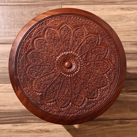 Coffee table 45x45x50 cm, shisham tree-2