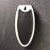 Cashpo -suspended "silhouette" Black, 20x10x6cm