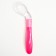 Spoon of children's silicone "curved" for feeding, from 5 months, pink color