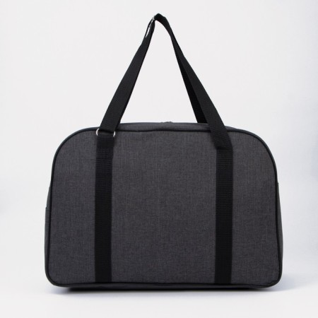 Road bag with lightning, external pocket, suitcase holder, black/gray color-1
