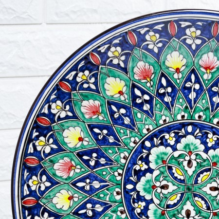 Largan Rishtan ceramics "Flowers", 41 cm, blue-1