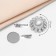 Magnet for the scarf "Pearl flower", white color in silver