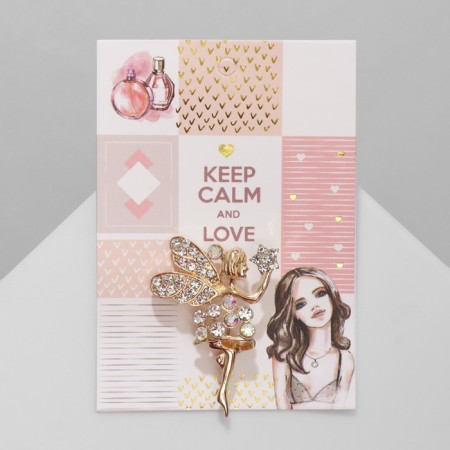 Brooch "Thumbeline", Rainbow color in gold-1