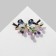 Brooch "Birds" on a flower branch, colored in gold