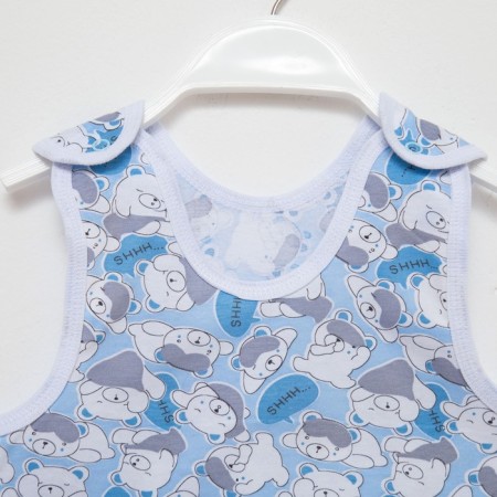 Long baby sliders, blue/bears, height 74 cm-1